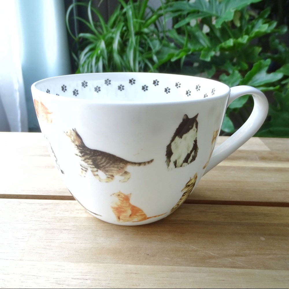 Cappuccino Latte Cat Mug: Bone China